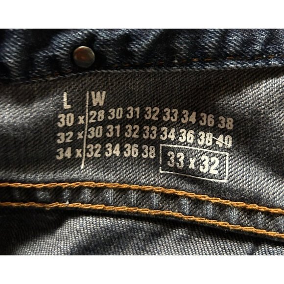 Kenneth Cole New York Men's Straight Dark Blue Denim Jeans Size 33/32 - Picture 8 of 9